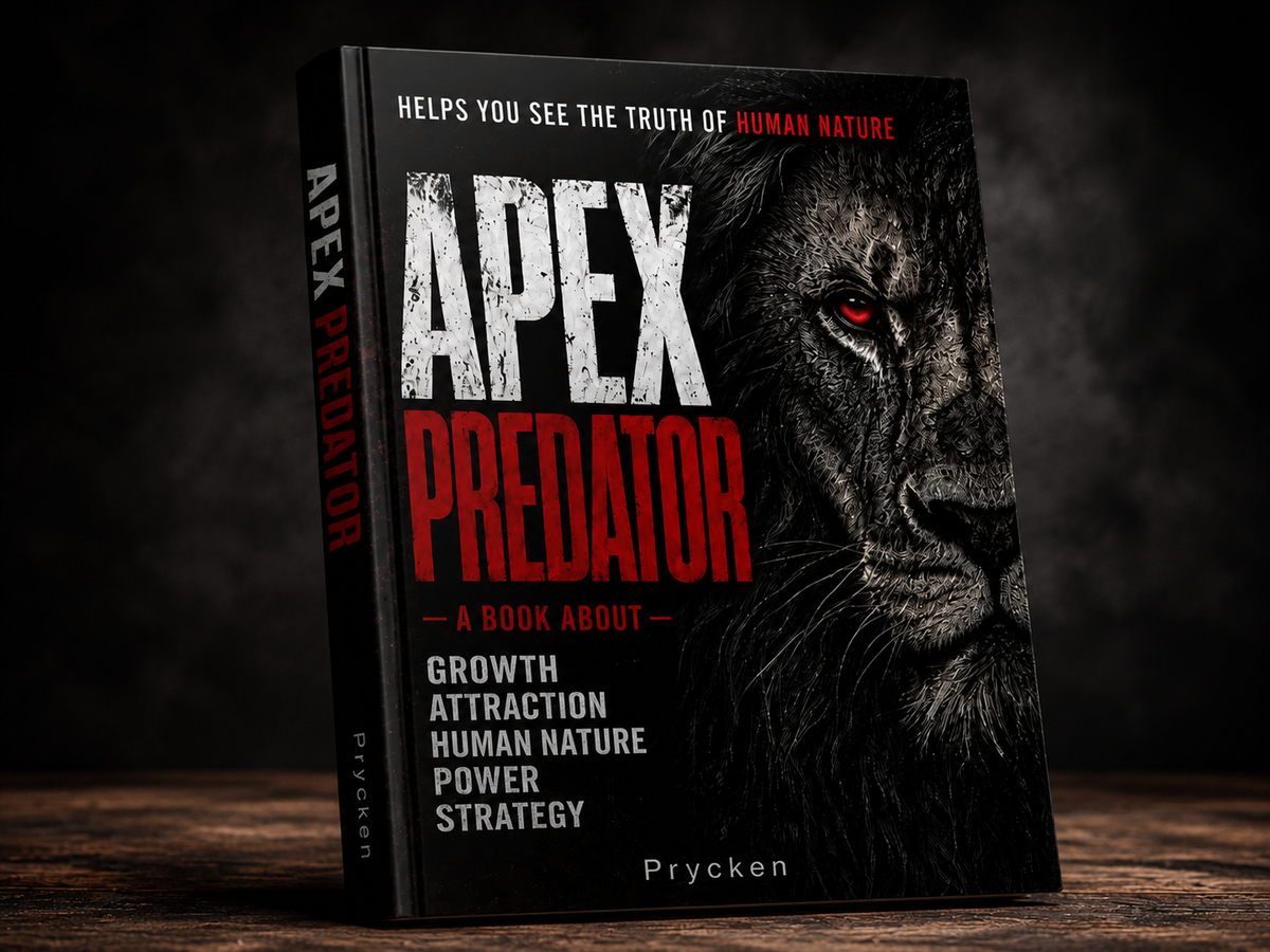 Apex Predator hardcover book with a lion cover design