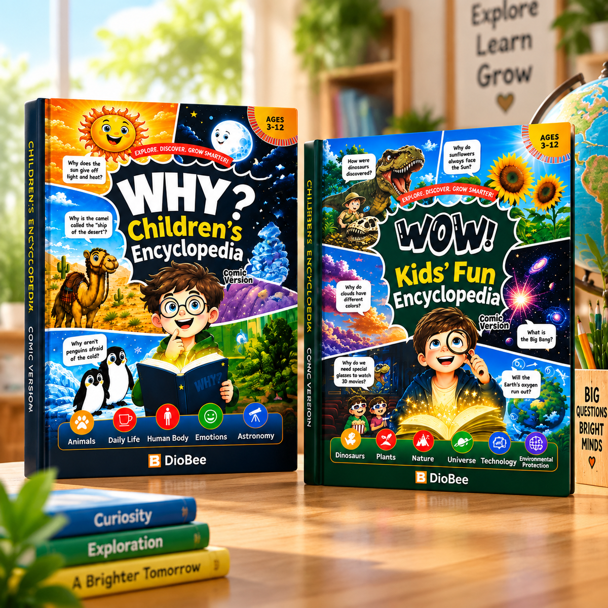 Diobee Kids' Fun Comic Encyclopedia Set